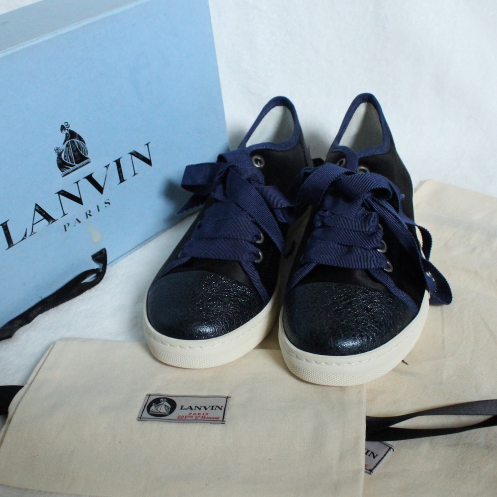 Lanvin Paris Satin Sneakers